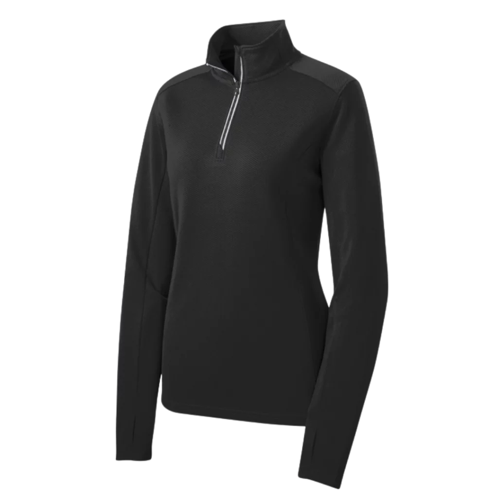 Scrubs By Design Sport-Tek® Women's Sport-Wick® Textured 1/4-Zip Pullover