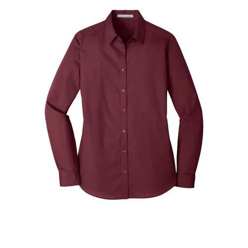 Scrubs By Design Port Authority® Women's Long Sleeve Carefree Poplin Shirt